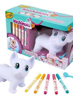 Набір для творчості crayola washimals пес-велетень з фломастерами 5 шт. (74-0227)