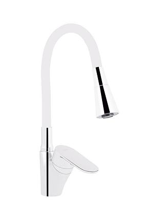 Змішувач для кухні lidz tani 007f3 з гнучким виливом (k40) ldtan007f3wcr40423 white / chrome