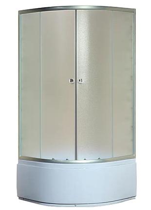 Душевая кабина с высоким поддоном mixxus plain sct01-90x90x195-fb satin матовое стекло 4мм
