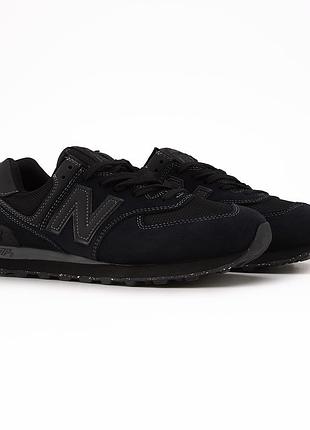 Кросівки чоловічі new balance 574 black (36-44 розмір)
