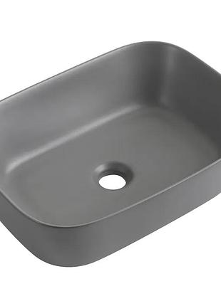 Раковина накладная mixxus premium diverse-0116 gray 455x330x135mm (mp6651)