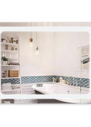 Зеркало qtap mideya (dc-f908) 800х600 с led подсветкой touch, с димером, рег. яркости qt2078f908w