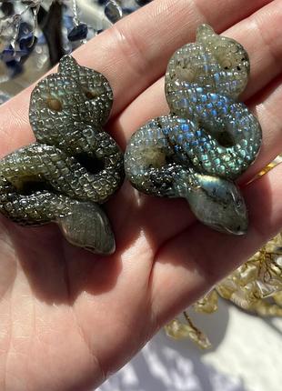 Статуэтка змея лабрадорит 4
