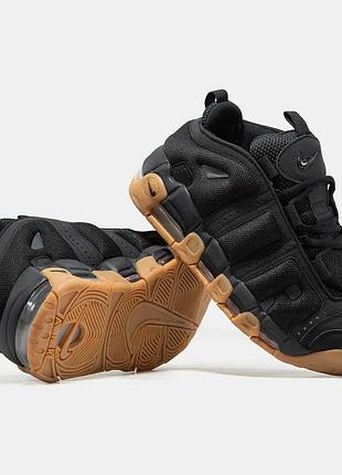 Стильные кроссовки nike air more uptempo low black brown