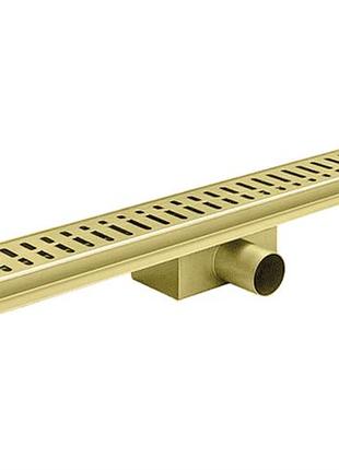 Душевой трап из нержавеющей стали sus304 koer fd35-70x500-brushed gold (ac0716)