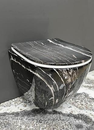 Подвесной унитаз vbi vulcano black onyx