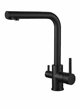 Змішувач для кухні vbi gemini black на дві води