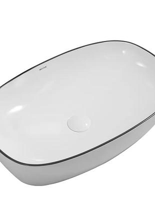 Раковина накладная mixxus premium diverse-0111 edge black 600х380х140mm (mp6562)