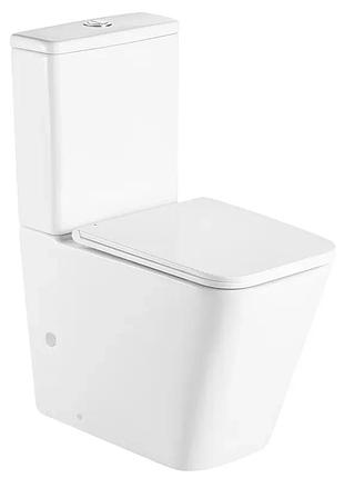 Унітаз-компакт mixxus premium quadro-0401-r 610x365x825mm, система змиву rimless