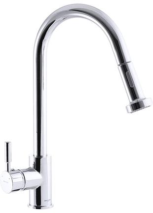Кухонный смеситель с выдвижной лейкой mixxus premium hans 014 (mi2882)