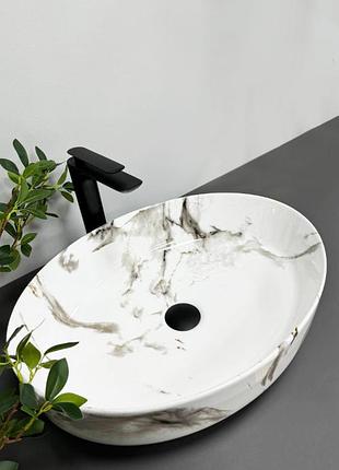 Умывальник (раковина) vbi udine carrara glossy накладной