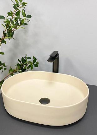 Умывальник (раковина) vbi verona 50 beige matt накладной