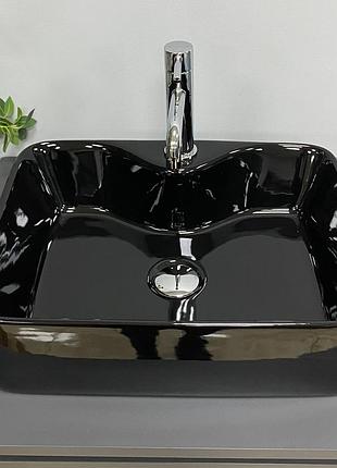 Умывальник (раковина) vbi forli black glossy накладной