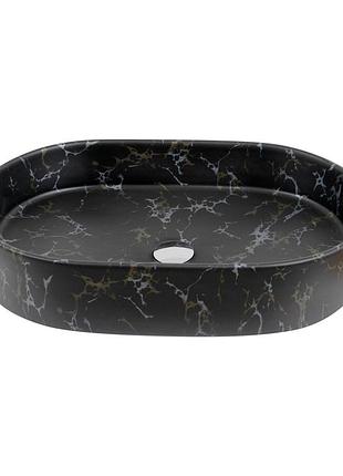 Умывальник venus dark oval marble