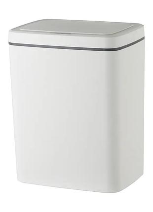 Мусорное ведро сенсорное прямоугольное mixxus wave-tc0110 white 10 л цвет белый (mi7073)