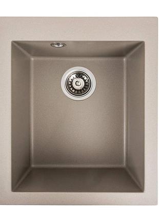 Гранитная мойка для кухни platinum 4150 sokil матовый титан