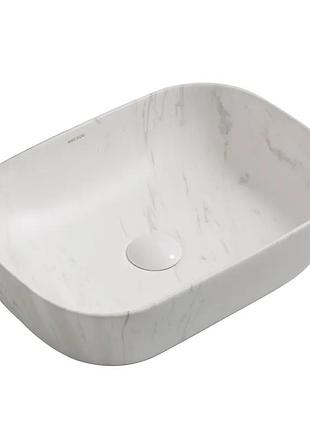 Раковина накладная mixxus premium diverse-0112 marble 455х325х135mm (mp6543)