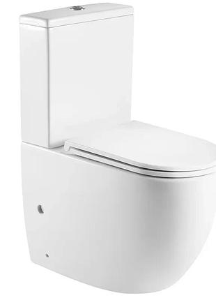 Унитаз-компакт mixxus premium ellipse-0401-t1 630x390x840mm, система смыва tornado 1.0