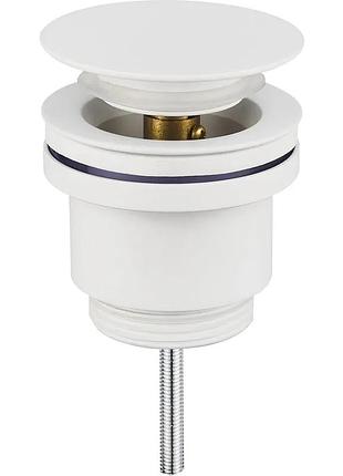 Донный клапан для раковины koer pw-11-03 1 1/4'' универсальный (с/без жемчуга) сlick-сlack (цвет белый