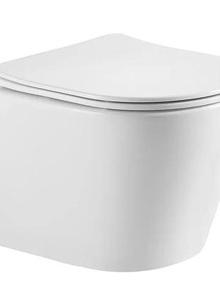 Унитаз подвесной mixxus bevel-0302-r 520x360x365mm, система смыва rimless (mi6709)