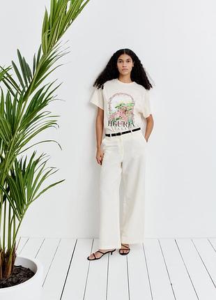 Нові широкі брюки, брючки, штани палаццо h&m. віскоза + льон + бавовна. нова колекція!