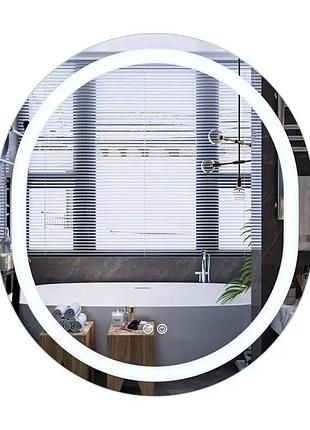 Дзеркало mixxus premium ellipse mv05-80x70-reverse black з led touch, anti-fog, димером (3-6,5kk)