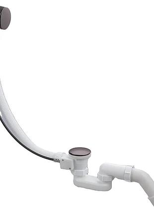 Сифон для ванны koer bd-04-07 1 1/2'' полуавтомат с переливом, без ревизии (kr5444)