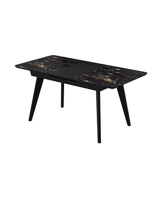 Стол денвер 120(160)*80*76 richmond black (9mm)