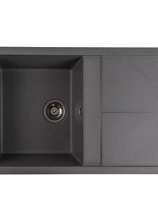Гранитная мойка для кухни platinum 7950 selena матовая серый муссон
