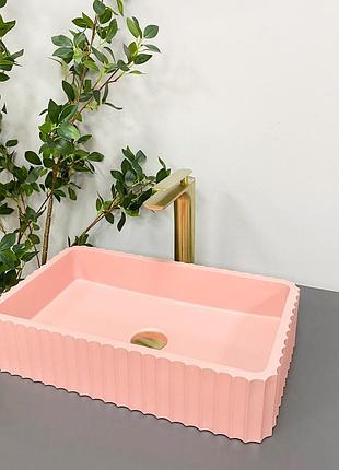 Умывальник (раковина) vbi florentia pink matt накладной