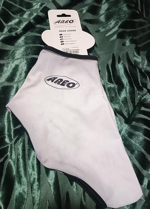 Велобахилы areo shoe cover copriscarpe lycra bianco белые велосипедные бахилы новые с биркой