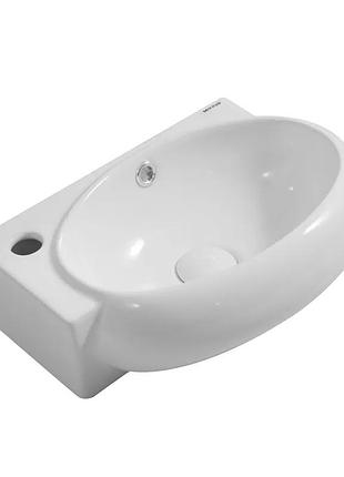 Раковина подвесная mixxus premium diverse-1201-r 400х215х140mm с отверстием под смеситель и перелив