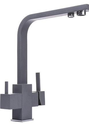 Смеситель для кухни под осмос globus lux lazer gllr-0111-3-titanium
