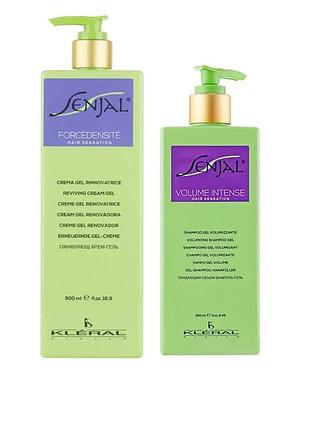 Набір для догляду за волоссям kleral ks senjal: маска reviving cream gel 500 мл + шампунь-гель volumizing 250 мл