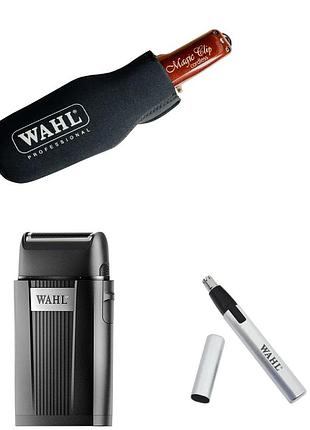 Дорожня бритва super close + тример для носа wahl + wahl travelbag