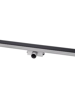 It02-ft24/800 bg ital душевой трап 800 мм,закал. стекло, комбин. затвор,black glossy (блистер) {5/1}