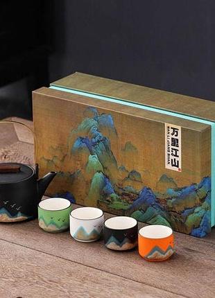 Чайний набір imperial tea set у східному стилі, сервіз 5 предметів