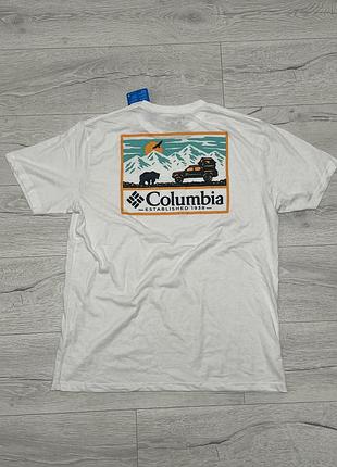 Columbia нова оригінальна чоловіча футболка літня легка вільна котон з принтом спортивна на кожен