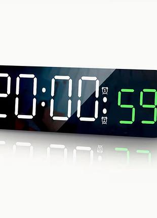 Электронные настольные led часы-будильник с термометром smd-945