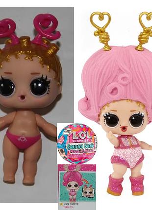 Ігровий набір lol surprise! squish space sweetie sand magic hair tots- with collectible doll, лол сквіш лялька лол 585692