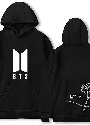 Худі з принтом "bts" бтс 5 чорне, зима, 2xl