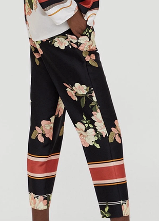Брюки шелковые zara 14-16 р