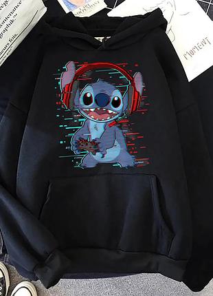 Худи с принтом "стич" stitch (лило и стич) 1