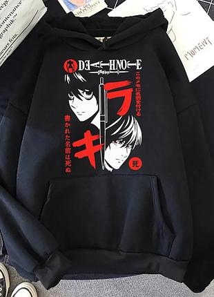 Худі аніме "death note" (зошит смерті) 4 весна/осінь, чорний, s