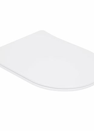 Сиденье для унитаза (robin 520,660, scorpio 520,660) 460x362x50 мм, white, с микролифтом, slim duroplast, quick release