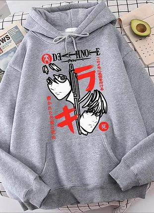 Худі аніме "death note" (зошит смерті) 4 зима, сірий, m