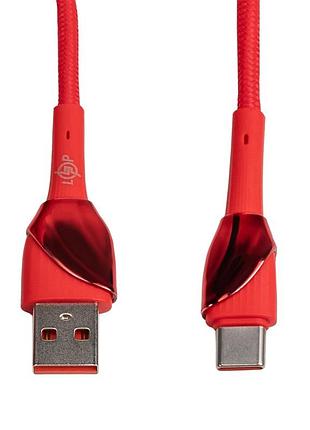 Кабель usb type-c 5a/30w с подключением usb 3.0, 1 м, красный (c301fc)