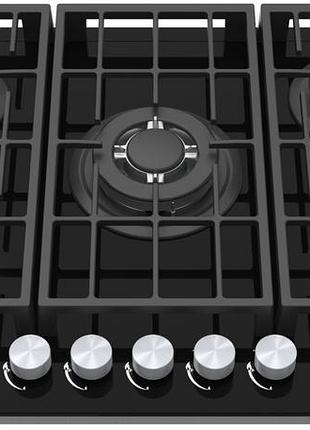 Варильна поверхня газова fabiano fhg 8255 vght black glass 8111.406.1479