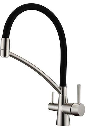 Кухонний змішувач fabiano fkm 31.10 inox black 8231.403.0058
