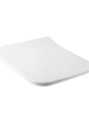 Сиденье для унитаза qtap (crow 520,640) 450x360x55 мм, white, с микролифтом, slim duroplast, quick release qt99sc2170w